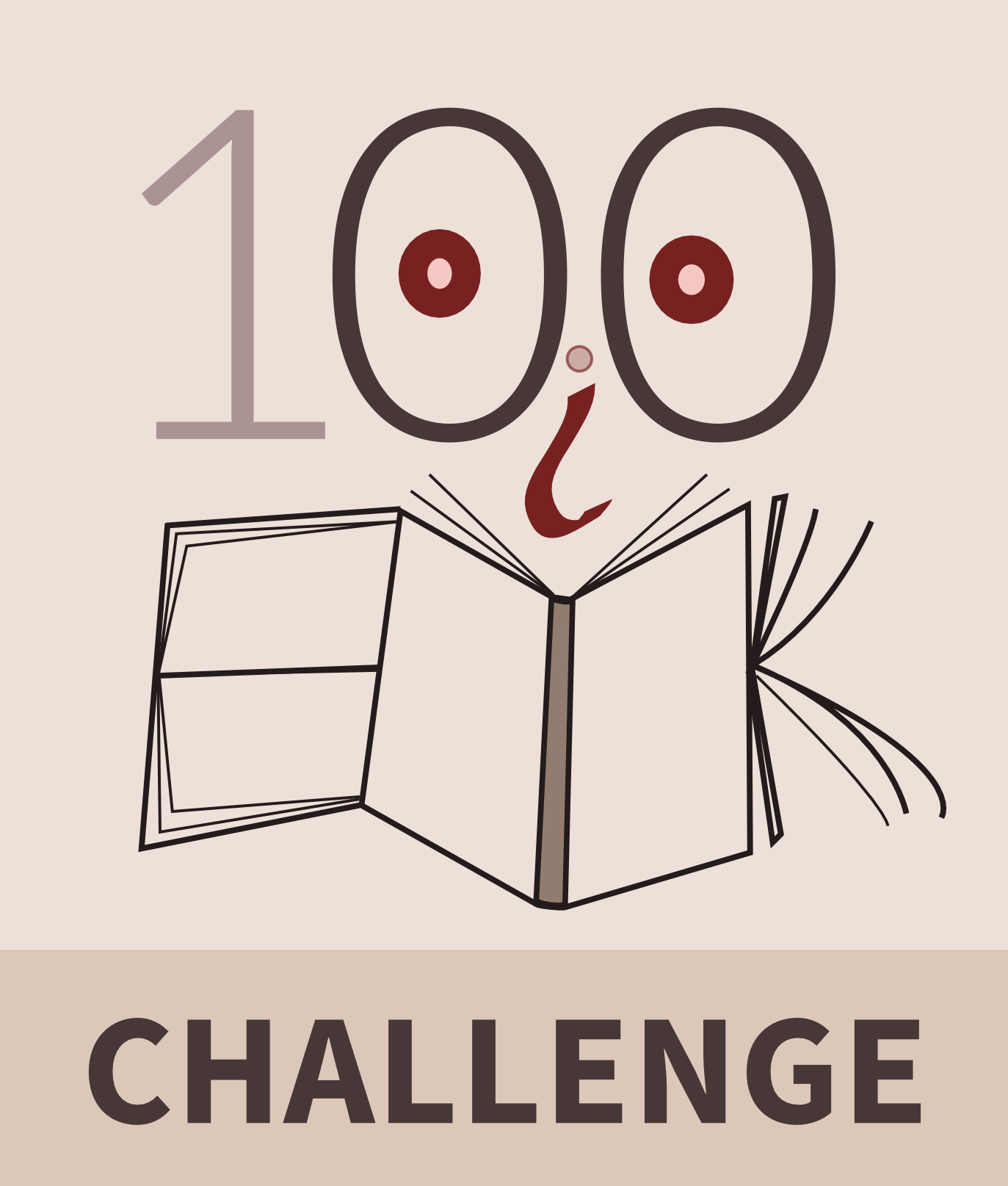 100 Book Challenge Cartoon