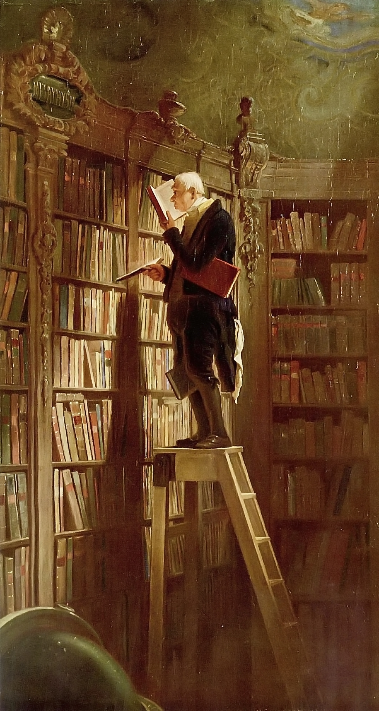 The Bookworm, 1850, by Carl Spitzweg.