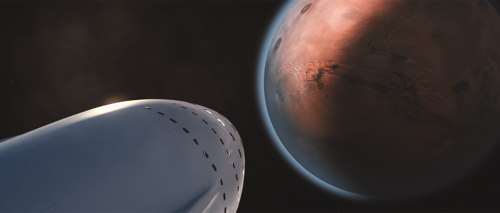 SpaceX IAC Presentation Slide “Approaching Mars”